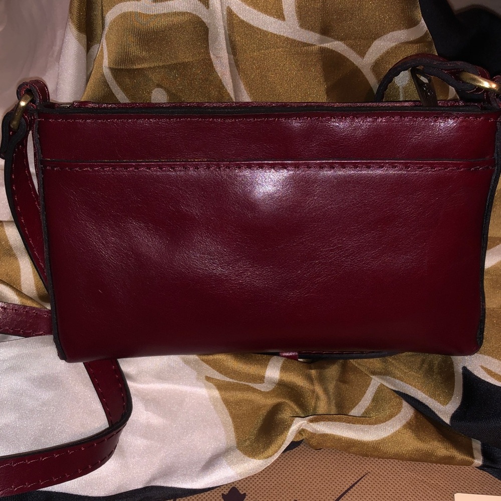 Patricia Nash Oxblood/Wine Leather Crossbody Bag - Picture 3 of 6